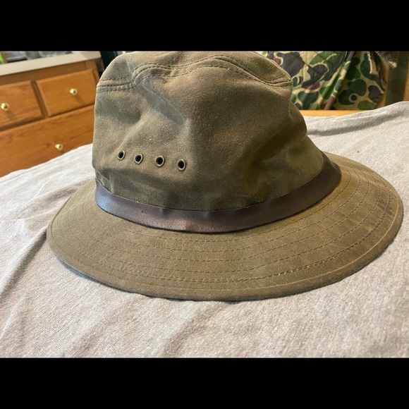 Medium Vintage Filson Wax Tin Cloth Packer Hat - Picture 5 of 9